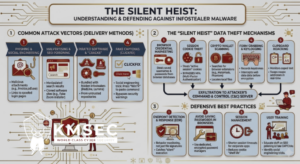 Infographic showing popular infostealer malware attack vectors and modus operandi